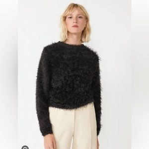 NWT & other stories black fuzzy knit sweater